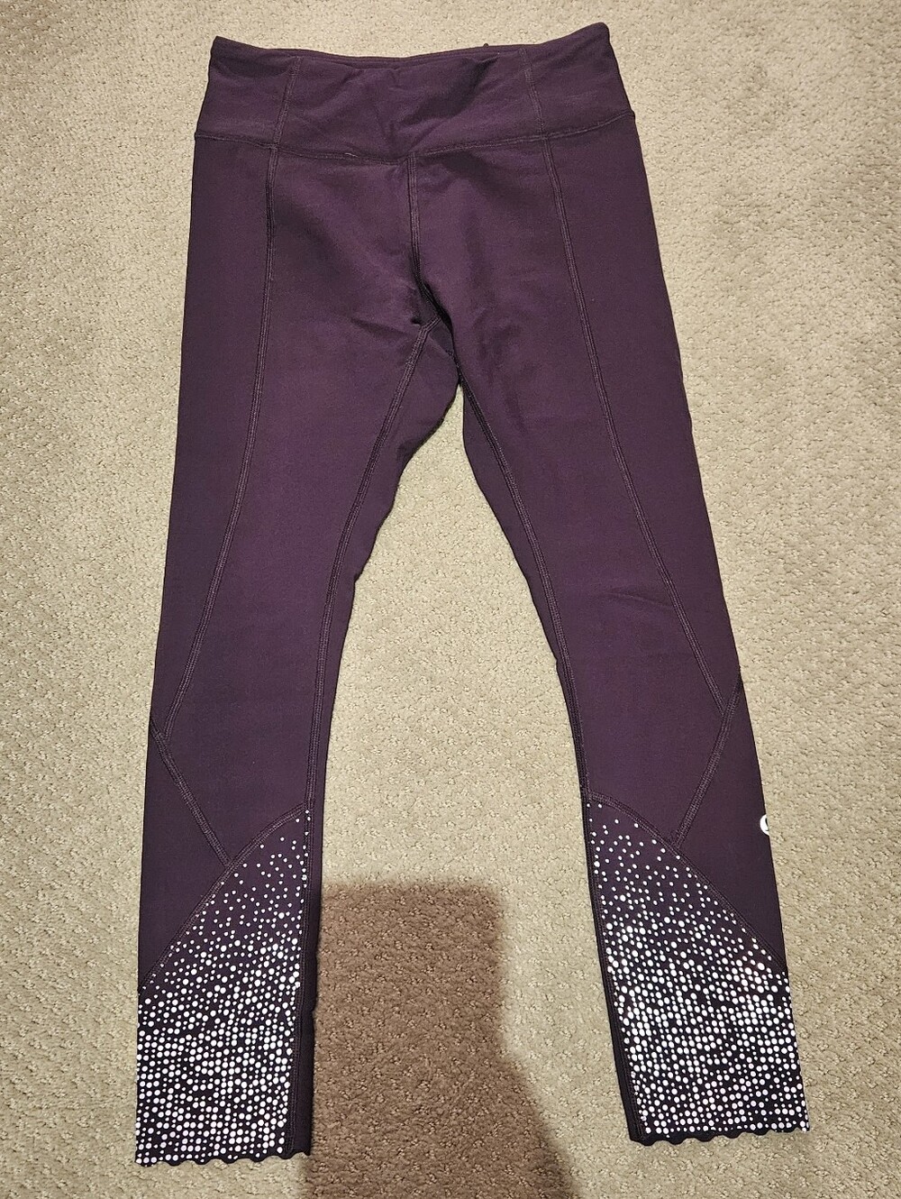 Lululemon Purple Reflective Crops Size 4